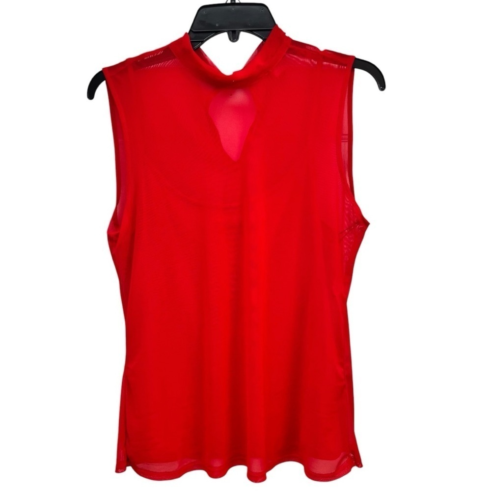 NWOT Vince Camuto Sleeveless Mock neck mesh top women’s size M - Picture 2 of 4
